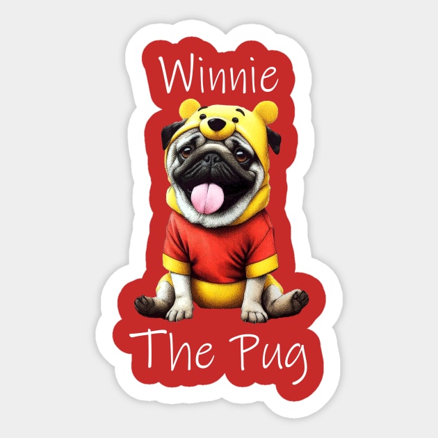 winnie the pug pencil style Sticker by LegendaryPhoenix